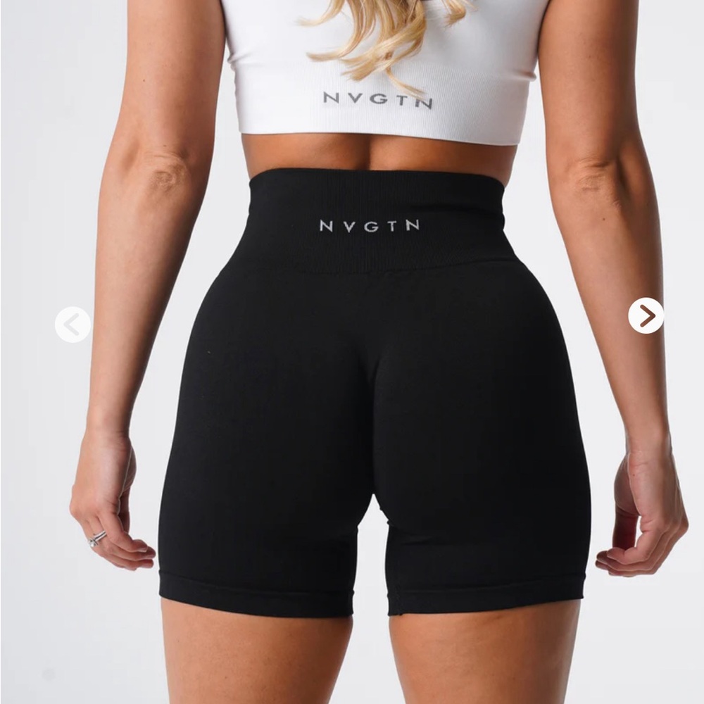 NVGTN Black Solid Seamless Short